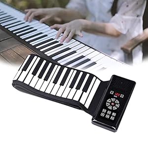 Roll-up piano 88 toetsen draagbaar elektrisch pianotoetsenbord met MIDI, Bluetooth, ingebouwde luidsprekers, oplaadbare…