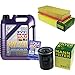 Produktbild QR-PARTS 69363258 Filter Set Inspektionspaket 5 Liter Motoröl Leichtlauf High Tech 5W-40 MANN-FILTER Luftfilter Ölfilter