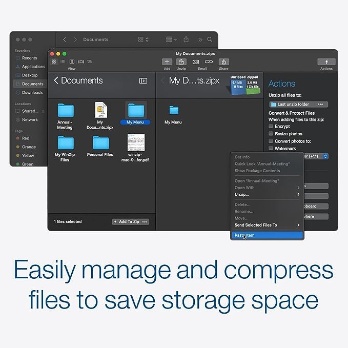 Corel WinZip Mac Pro 10, Encriptación y compresión, Descarga digital