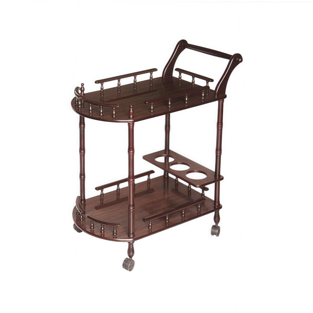 chariot de service à roulettes bois 2