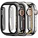 Produktbild Dilhvy 2 Stück Hülle für Apple Watch Displayschutz Series 9 8 7 45mm Apple Watch Ultra Style Case, iWatch Schutzhülle Bumper Einzigartiges Design mit Glas Displayschutzfolie für Damen und Herren