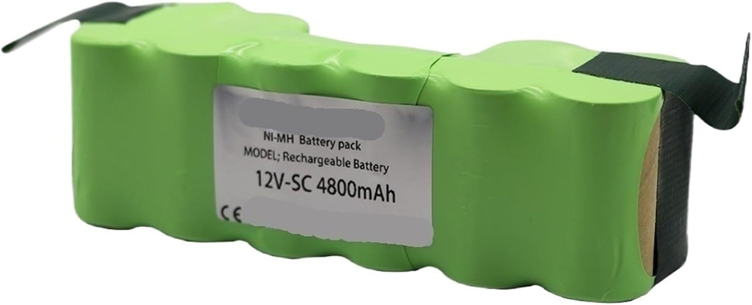 12V NI-MH Replacement Battery，Compatible For Ecovacs，Robotic Vacuum Sweeper DE33 DD35 DE55 DE5G DM88 DG710 DG716，Compatible For Deebot，610 901 902(2pcs)