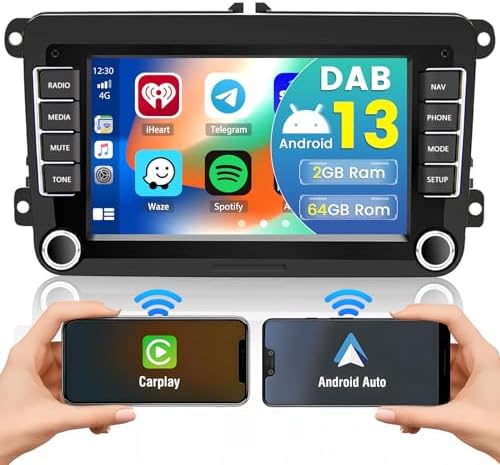 Hikity Adaptateur Radio Dab/Dab , écran Dab Portable de 2,4 avec