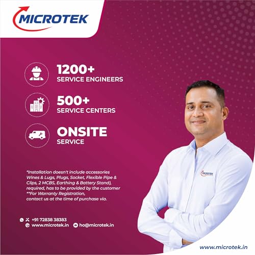 Image of Microtek Inverter with Lithium Battery Combo for Home, Office & Shops | Smart Hybrid NEW 1075 12V Pure Sine Wave 925VA +12.8V 100Ah (LithiumBattery) | 36M Inverter, 60M Battery Warranty