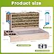 MOGOULUA 4 in 1 Groß Heuraufe Kaninchen Holz Futterspender Heu Kaninchen mit Katzentoilette Wasserflasche Futternäpfe für Hamster Hölzerner Hasenfutterautomat Heuhaltergestell für kleine Haustiere