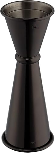 Miniatura 2 de BGM.FOX Jigger doble estilo japonés 2 oz 1 oz barra de cóctel Jigger con medidas en el interior, negro