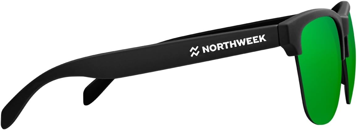 Gafas De Sol NORTHWEEK Gravity - Unisex, Montura Mate Negra, Lentes Espejadas Rojo UV400, 14 Cm De Ancho