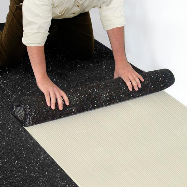 American Floor Mats rollo de goma reciclada ECO de 8 mm de grosor, 4 pies de ancho por 13 pies de largo, tapete protector para ejercicio y piso de gimnasio miniatura 7