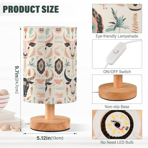 Lámpara de Mesa de Noche Infantil con Patrón Boho miniatura 3