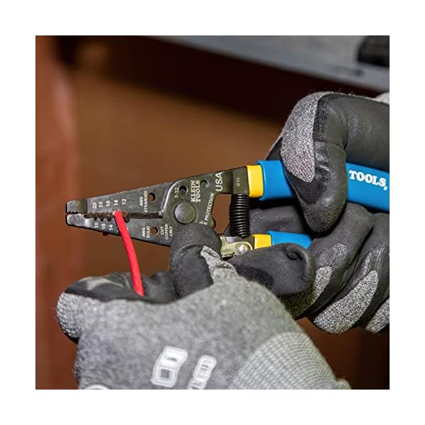 Klein Tools 11054 Wire Stripper and Cutter for 8-16 AWG Solid and 10-18 AWG Stranded Wire with Closing Lock – Bild 7