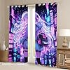 Erosebridal Japanese Girl Window Treatments Girly Anime 42" Wx63 L Window Curtain for Kids,Sci Fi Style Gaming Curtain Room Decor,3D Cartoon Anime Girl Curtains & Drapes - Image 3