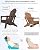 Folding Adirondack Chair with Dual Cup Holders, Ergonomic High Back HDPE Fire Pit Chair, 380lbs Capacity All-Weather Outdoor Patio Lounge Chair for Garden, Deck, Yard - Coffee