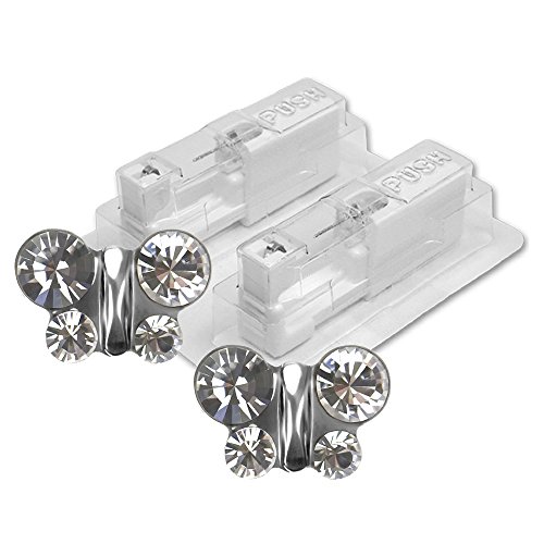 Preisvergleich Produktbild 1 Paar STUDEX Medizinische Ohrstecker Schmetterling Kristall 7mm
