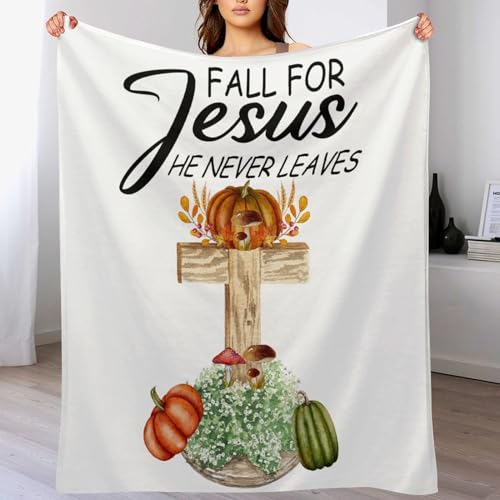 Couverture douce et pelucheuse Fall for Jesus pour cocooning sur canapé