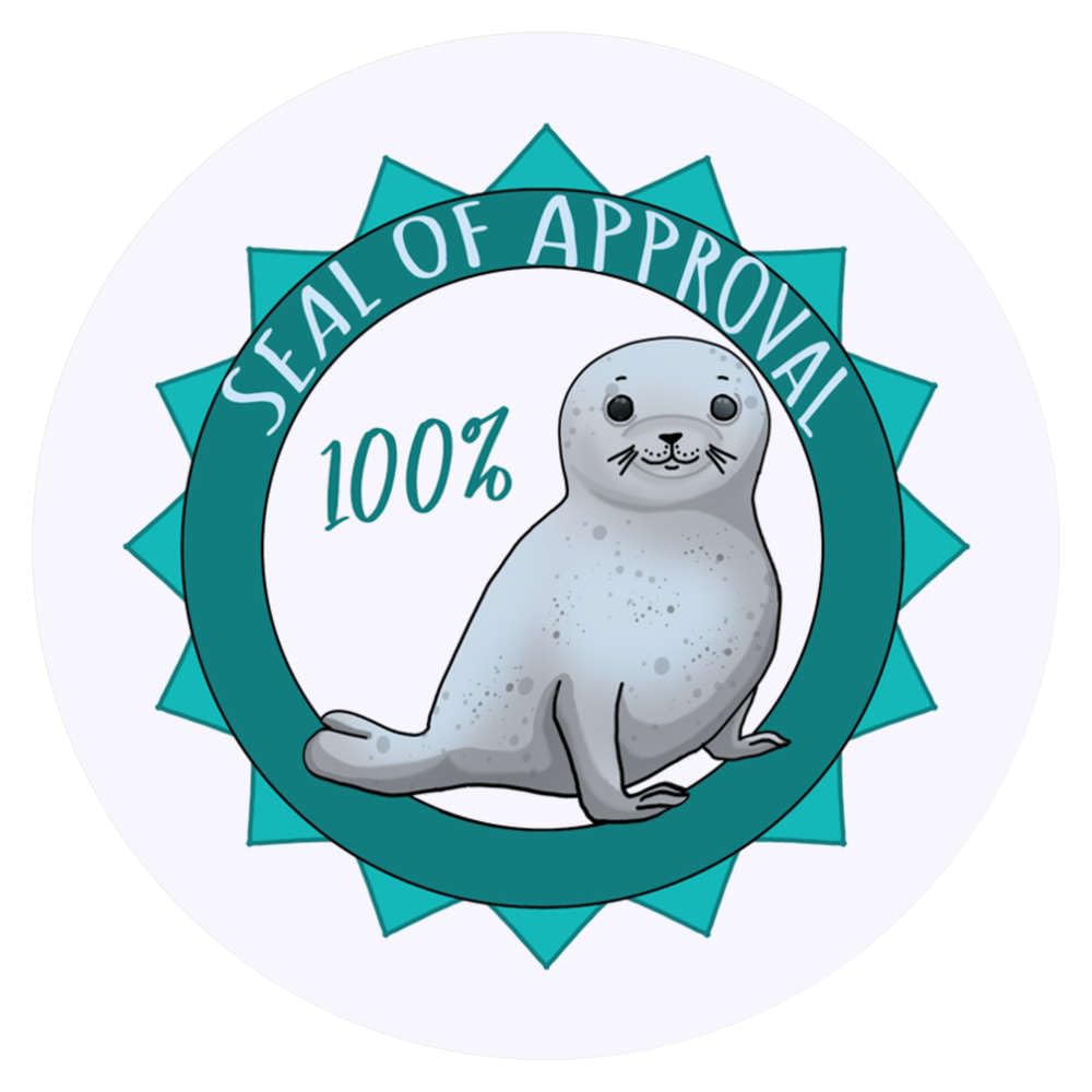 24 x 40mm Round 'Seal of Approval' Stickers (SK00064377)