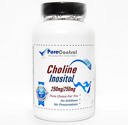 Colina 250mg Inositol 250mg // 200 Cápsulas // Puro // por PureControl Supplements
