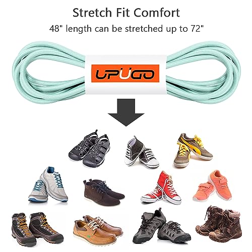 Image of UpUGo Elastic Shoe Laces, No Tie Shoe Laces Tieless for Kids, Adults, Elderly, One Size Fit All
