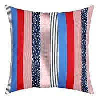Funlucy Nieuwe Graanzak Blauwe Strepen Kussensloop Geometrische Sierkussens 45 X 45 cm Vierkante Kussenslopen Outdoor Home Decor voor Bank Bed Woonkamer, Set van 2