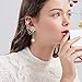 EVER FAITH Fashion Snowflake Flower Dangling Tassel Wrap Earring, Sparkle CZ Crawler Climber Cuff Earring Chain for Women 1 Piece Clear Silver-Tone