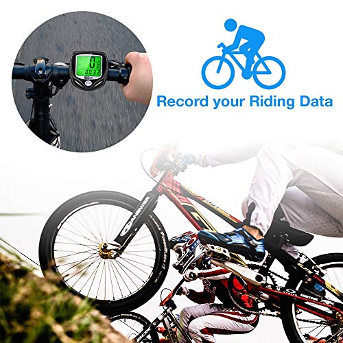Soon Go Bike Speedometer, Bicycle Odometers,Bicycle Speedometer Wireless Cycle Bike Computer Waterproof Bike Odometer With Lcd Display Speedometer Accurate Speed Tracking & Multi-Function #TOP1