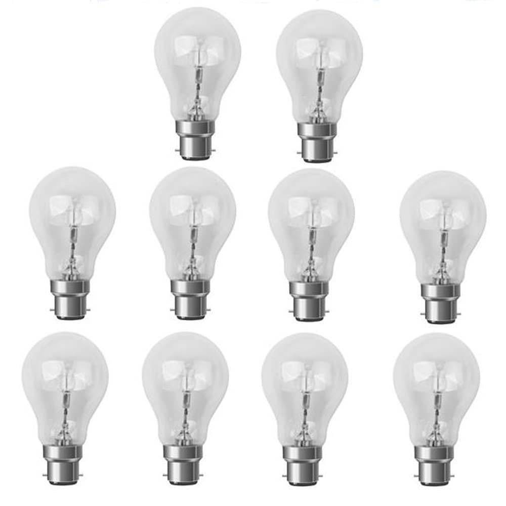 Swan Light Bulbs, Traditional GLS, 42W, Bayonet Cap BC, Clear, 10 Pack