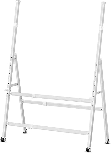 A-Frame - Soporte plegable para pizarra blanca, altura y ancho ajustable, soporte móvil con ruedas para todas las pizarras de vidrio resistente,