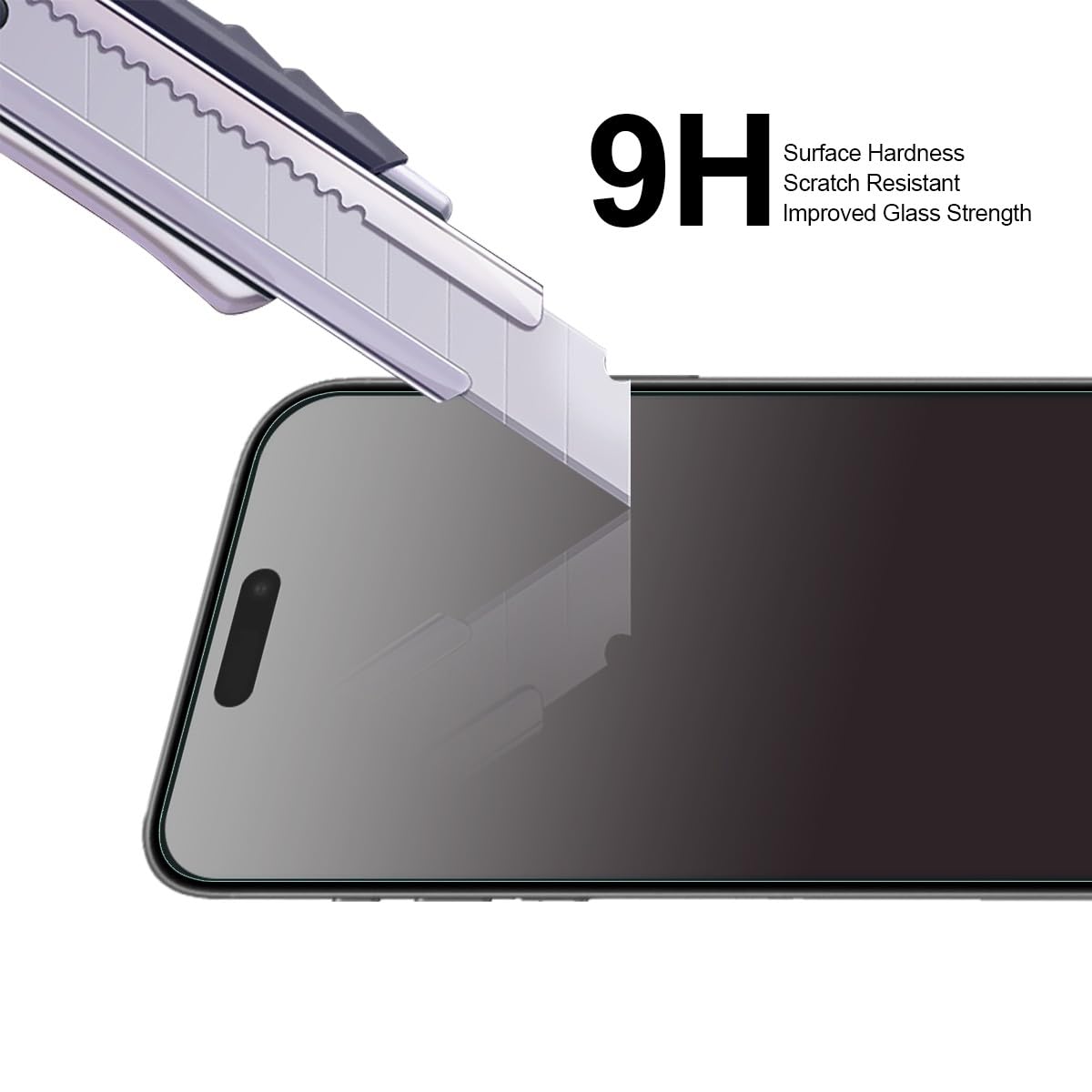 Supershieldz Paquete de 2 protectores de pantalla antiespía diseñados para iPhone 16 Pro (6.3 pulgadas), vidrio templado, antiarañazos, sin burbujas