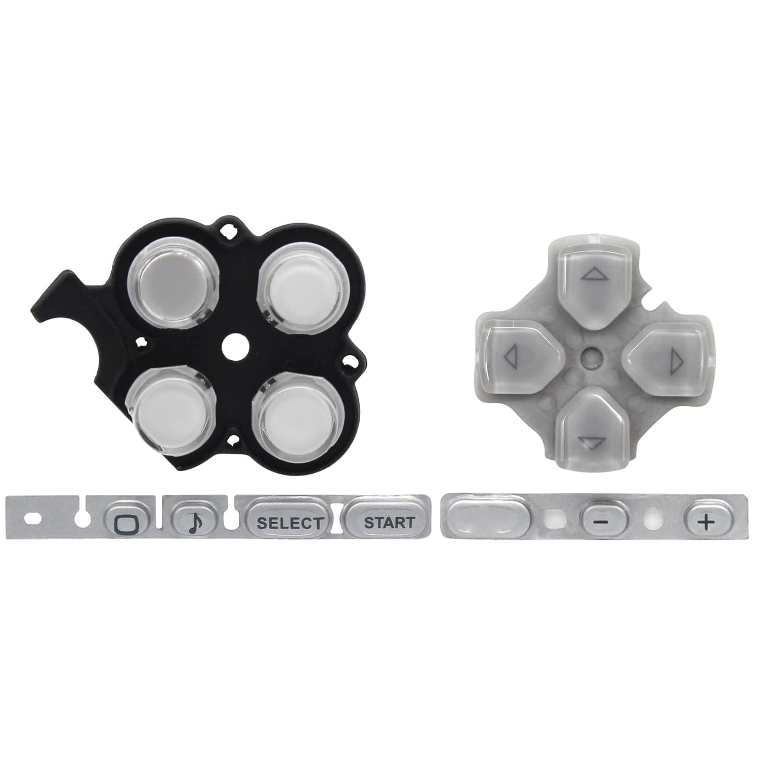 OSTENT Buttons Key Pad Set Repair Replacement for Sony PSP 3000 Series Console - Color Silver
