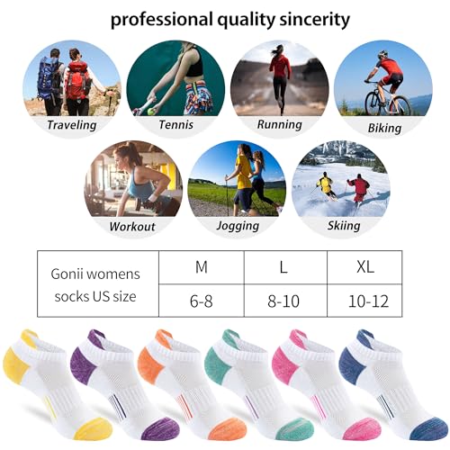 Image of ATBITER Women's Ankle Socks Cushioned Running Athletic No Show Socks-6Pairs | Ladies Low Cut Short Workout Gym Socks With Tab Non Slip for Yoga Pilates Casual Dress Flats Sneaker Shoe Size 6-8 /8-10 /10-12