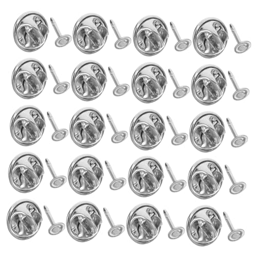 TEHAUX 100pcs DIY Butterfly Hat Buckle Pins Metal Stick Pin Locking Backs for Craft Jewelry Making Fashion Accessories