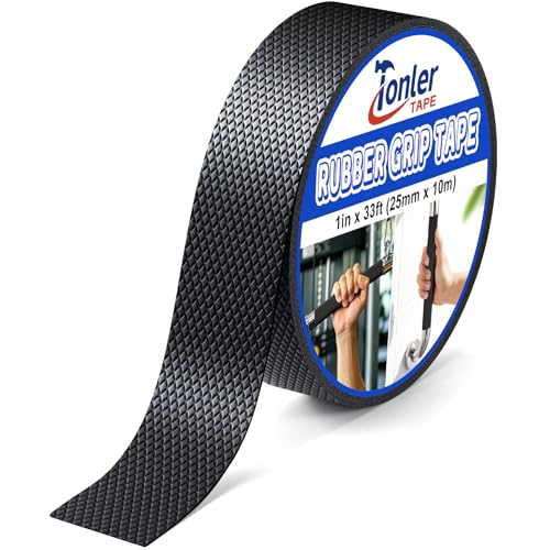 Ultra-Thin Black Anti-Slip Rubber Grip Tape 1 x 33FT Strong Adhesive