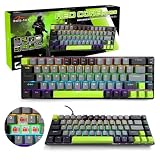 Media-Tech Tastiera Meccanica Gaming 60% Red Core MX60 con Interruttori RGB Rossi, 19 Effetti Anti-Ghosting, 25 Tasti, 68 Tasti Compatti, USB-C per PC Gaming ed e-Sports