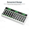 HiQuick 12 Slots LCD Battery Charger for AA & AAA Rechargeable Batteries, Type C and Micro USB Input(5V 2A), Battery Detection Technology #2