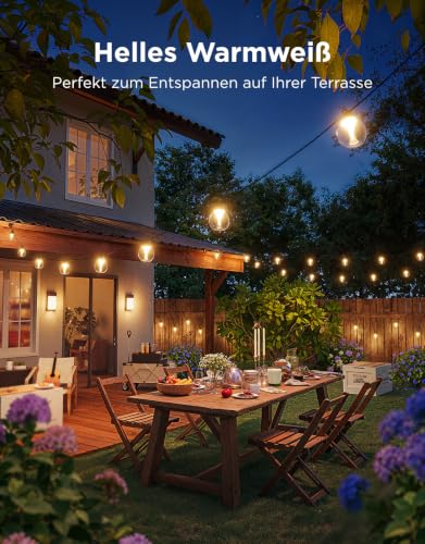Govee RGBWIC Lichterkette Außen 15M, 80lm pro LED, WiFi & Bluetooth, IP67 – Ansicht 5