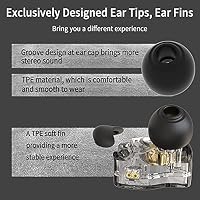 Yinyoo CCZ Melody IEM Ohrhörer,Kabelgebundene Gaming Earbuds mit Abnehmbares OFC Kabel für Smartphones,HiFi In Ear Monitor mit 1DD + 1BA und tiefen Bässen(mit Mikrofon) – Ansicht 2