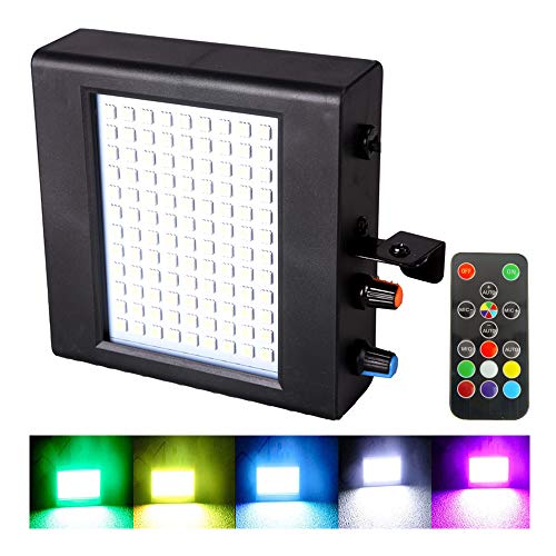 108 Led RGB Colorate Strobo Discoteca Luce Stroboscopica con Telecomando per Casa, Mini Led Strobe Lights Luci Stroboscopiche per Festa, Lampada Stroboscopica Discoteca Intermittenza Stroboscopio