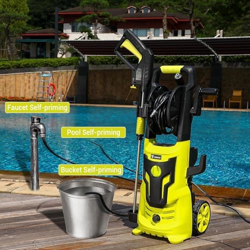 Pressure Washer, DEKOPRO 4500PSI 2.8GPM Max Electric Pressure Washer Power Washer High Pressure Washer Cleaning Machine Hose for Cars Patios Fences Decks, Drieway - 4