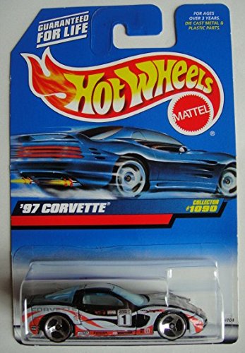 Amazon.com: Hot Wheels BLACK/WHITE '97 CORVETTE #1090 3SP : Toys