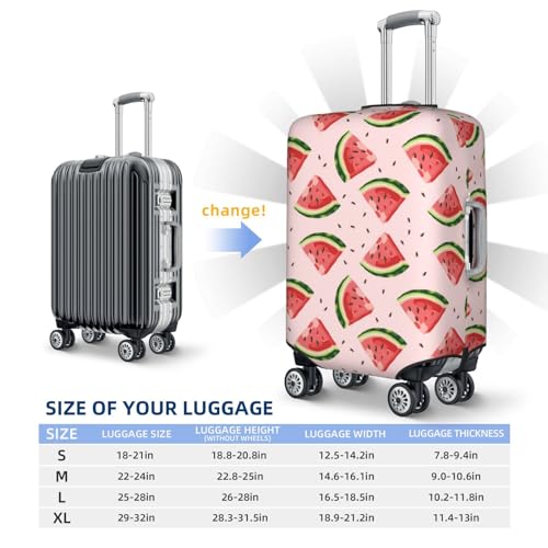Hand Drawn Watermelon For Travel Luggage Cover Suitcase Protector Fits 18-32 Inch Travel Luggage Protector Elastic Luggage Anti-Scratch Suitcase Cover4