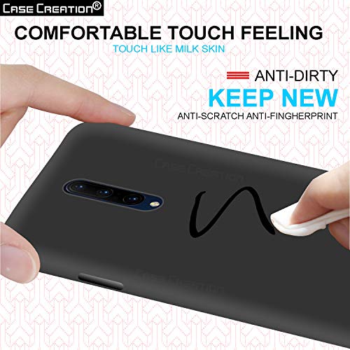 Image of Case Creation Luxurious OG Series for Oneplus 7 Pro Case Cover,Anti-Dirty Slim Case Frosted Matte Cute Candy TPU Raised Bezel (Splash of Color) Back Cover for Oneplus 7 Pro -Black