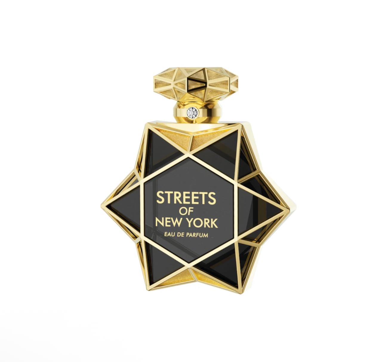 Streets of New York Eau de Parfum, 3.4 fl oz, Fresh Scent, Gold Geometric Bottle with Natural Spray