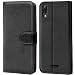 Produktbild Verco Wiko Y80 Hülle, Handyhülle für Wiko Y80 Tasche PU Leder Flip Case Schutzhülle Brieftasche - Schwarz