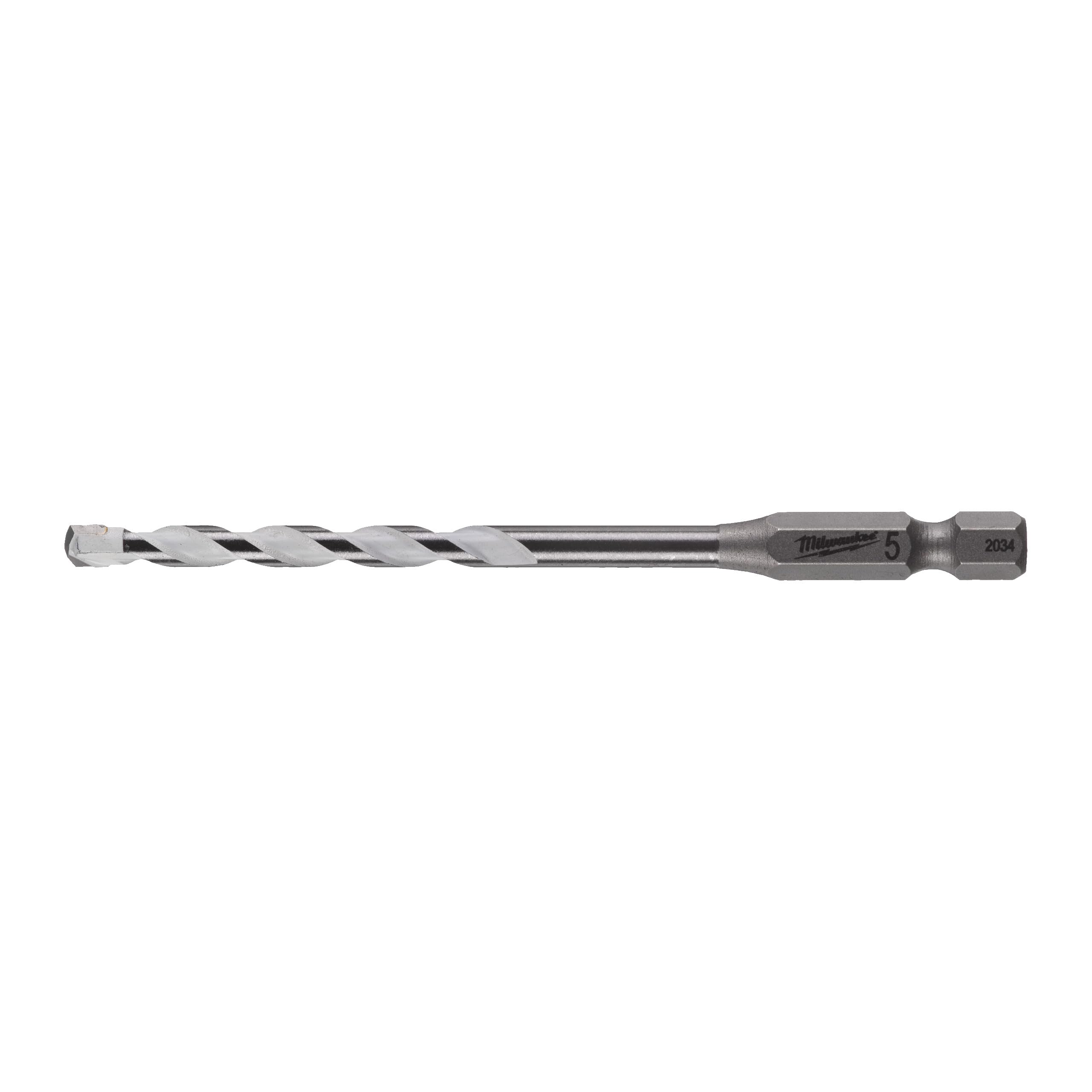 Milwaukee 4932471093 Multi-Material Hex Drill Bit, 1/4" Size, 5mm Diameter, 100mm Long