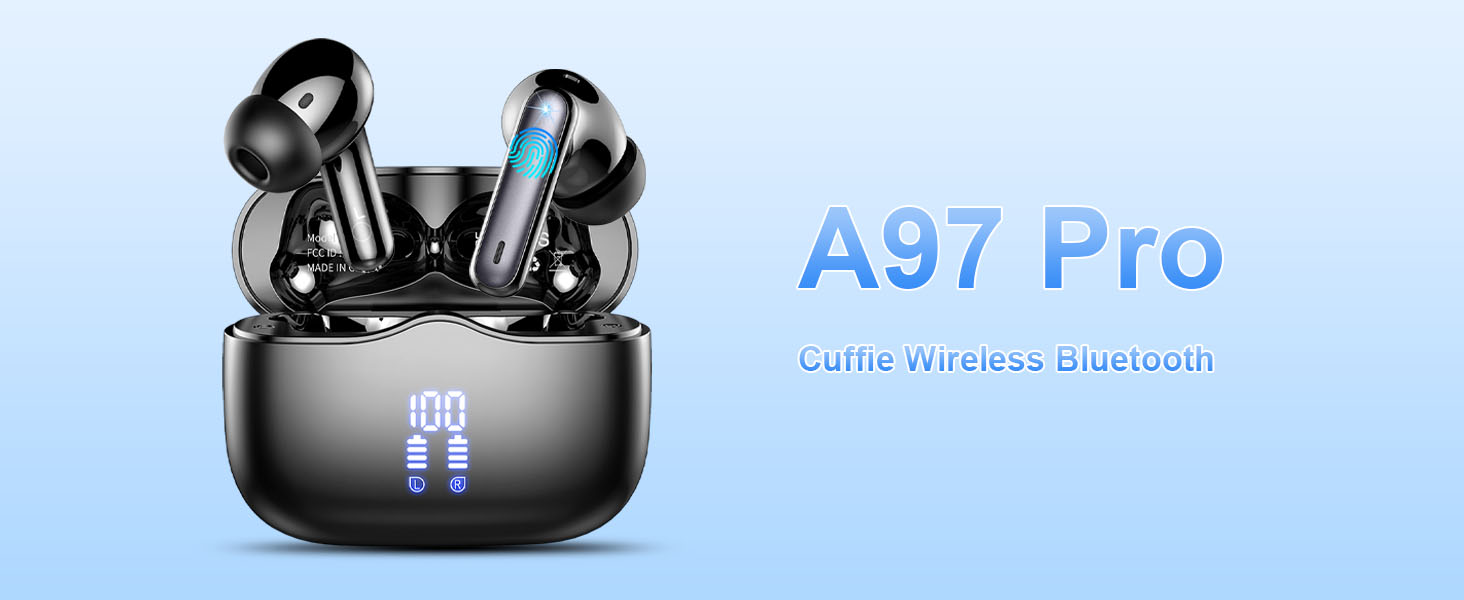 Cuffie Bluetooth AsiceSound 5.3 – Stereo Hi-Fi, 46 Ore Di Durata, Ricarica USB-C E IP7 Impermeabili