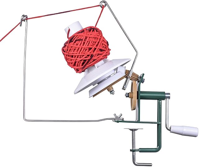 She-Lin Large Yarn Ball Winder, Jumbo Metal Fiber/Wool/String Ball Winder Hand Operated Capacity 10-Ounce