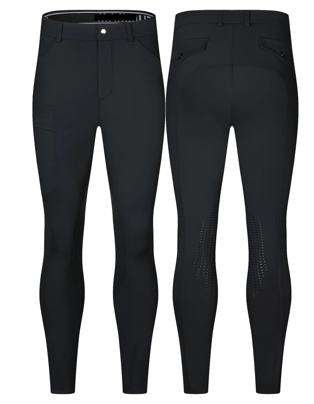 Mallas De EquitacióN Pantalones de equitación media silicona for hombre; for alta elasticidad, ajustados y secado rápido for Silicona