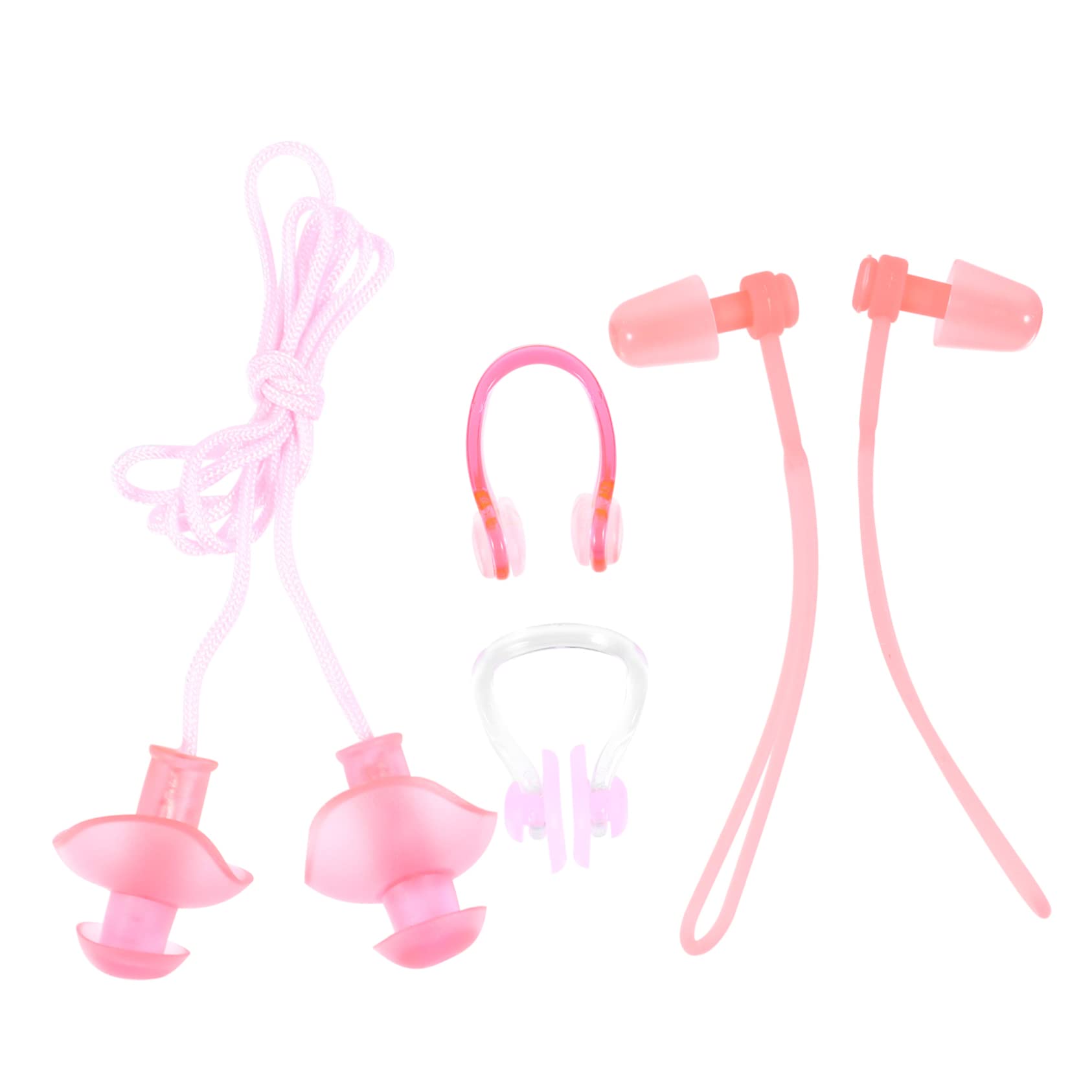 VICASKY 4pcs Nose Clip Set for Adults Unisex Swimming Tools with Storage Box Water Protection for Ears Nasal Cavity Swimming Accessories