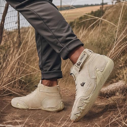 Explorer Waterproof Lightweight Mens Outdoor Shoes for Hiking Italian Handmade Suede High Top Boots Non-Slip Barefoot Ankle Boots3