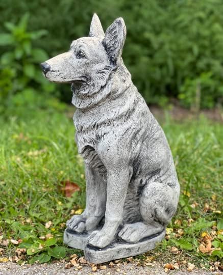 Amazing German Shepherd Dog Statue Memorial Garden Figure Dog Lover Gift Hunting Pet Figurine