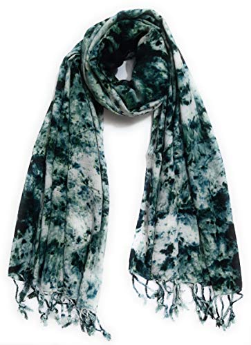 Image of Rayon Scarf for Men & Women | Lightweight Stole, Shawl & Wrap with Batik Design | All-Season Summer & Winter Wear | Soft & Breathable Fabric (28 x 72 inches)